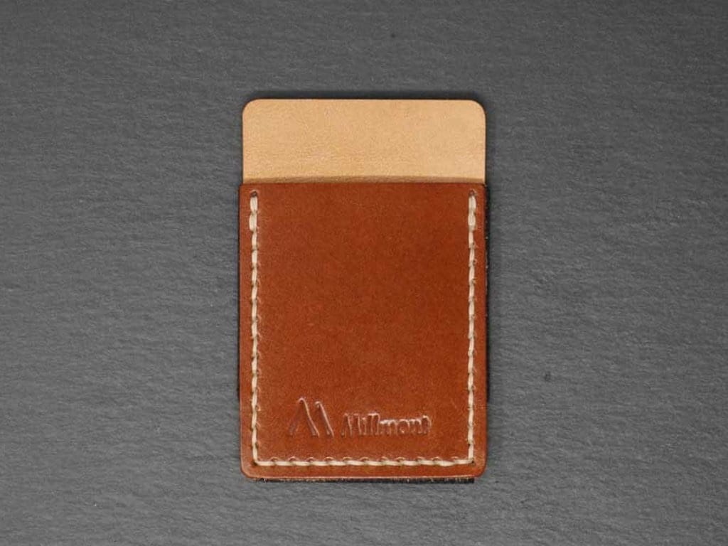 PHONE Wallet &lt;br&gt; Relaxed Collection&lt;br&gt;Chestnut with Natural Stitching