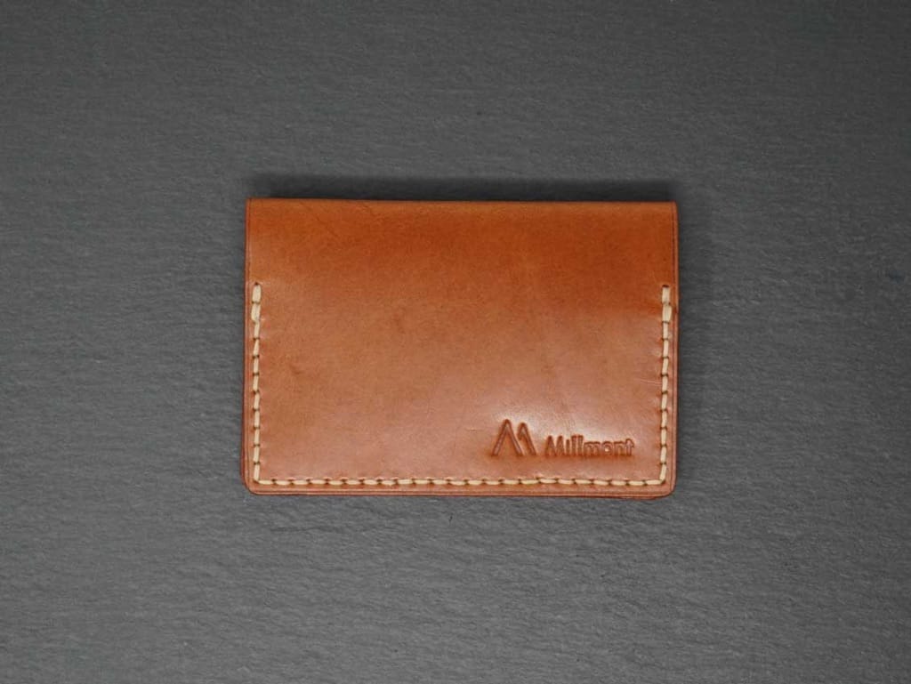 CARD FOLD Wallet &lt;br&gt; Relaxed Collection&lt;br&gt;Chestnut