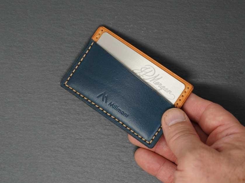 SLOT Wallet &lt;br&gt; Relaxed Collection &lt;br&gt;Medium Blue and London Tan
