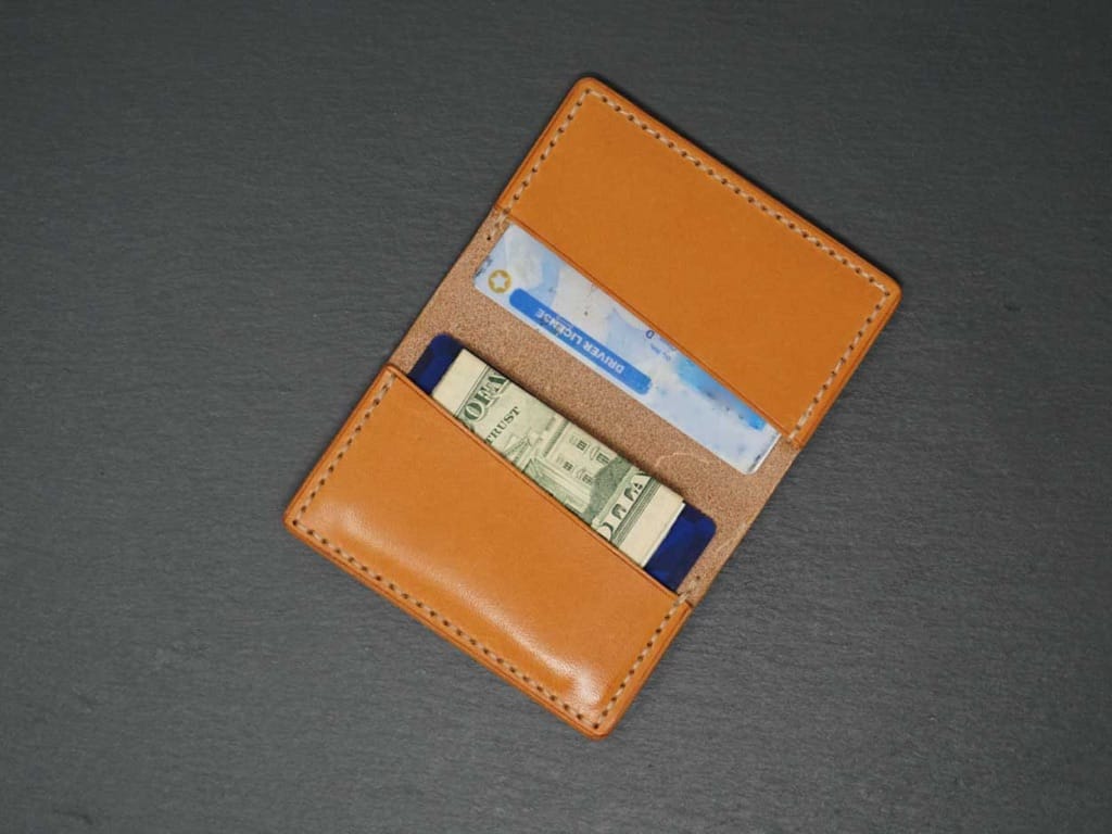 CARD FOLD Wallet &lt;br&gt; Relaxed Collection&lt;br&gt;London Tan