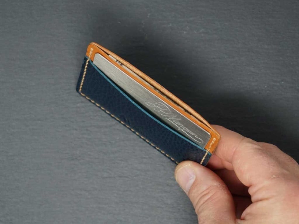SLOT Wallet &lt;br&gt; Relaxed Collection &lt;br&gt;Blue Pebble and London Tan