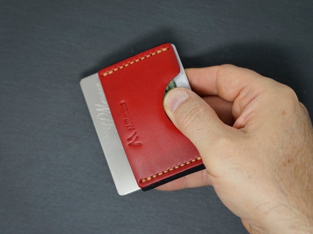 FLEX Wallet &lt;br&gt; Relaxed Collection&lt;br&gt;Red with Natural Stitching