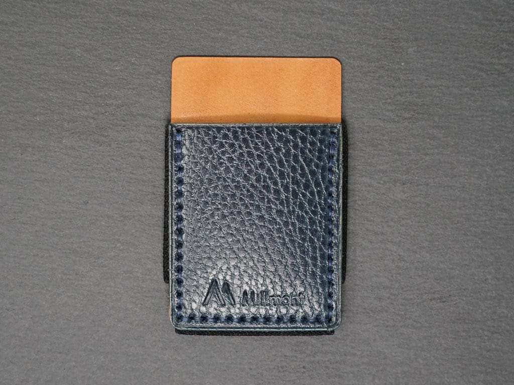 PHONE Wallet <br> Relaxed Collection<br>Navy Pebble with Blue Stitching