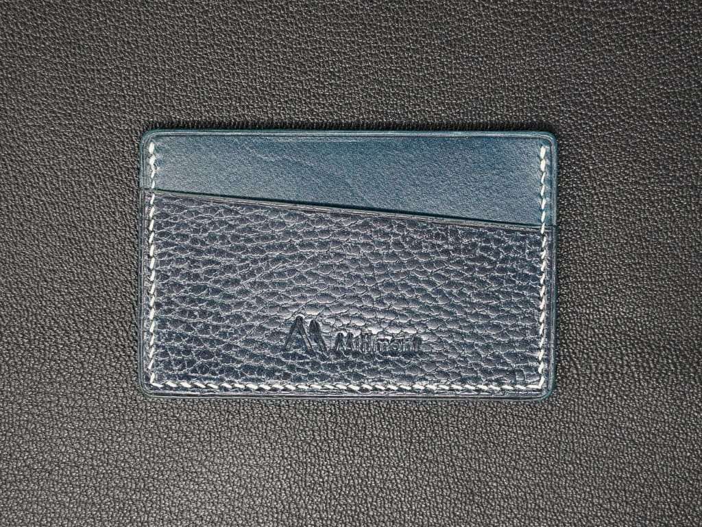 SLOT Wallet &lt;br&gt; Relaxed Collection &lt;br&gt; Navy Pebble on Navy with White Stitching