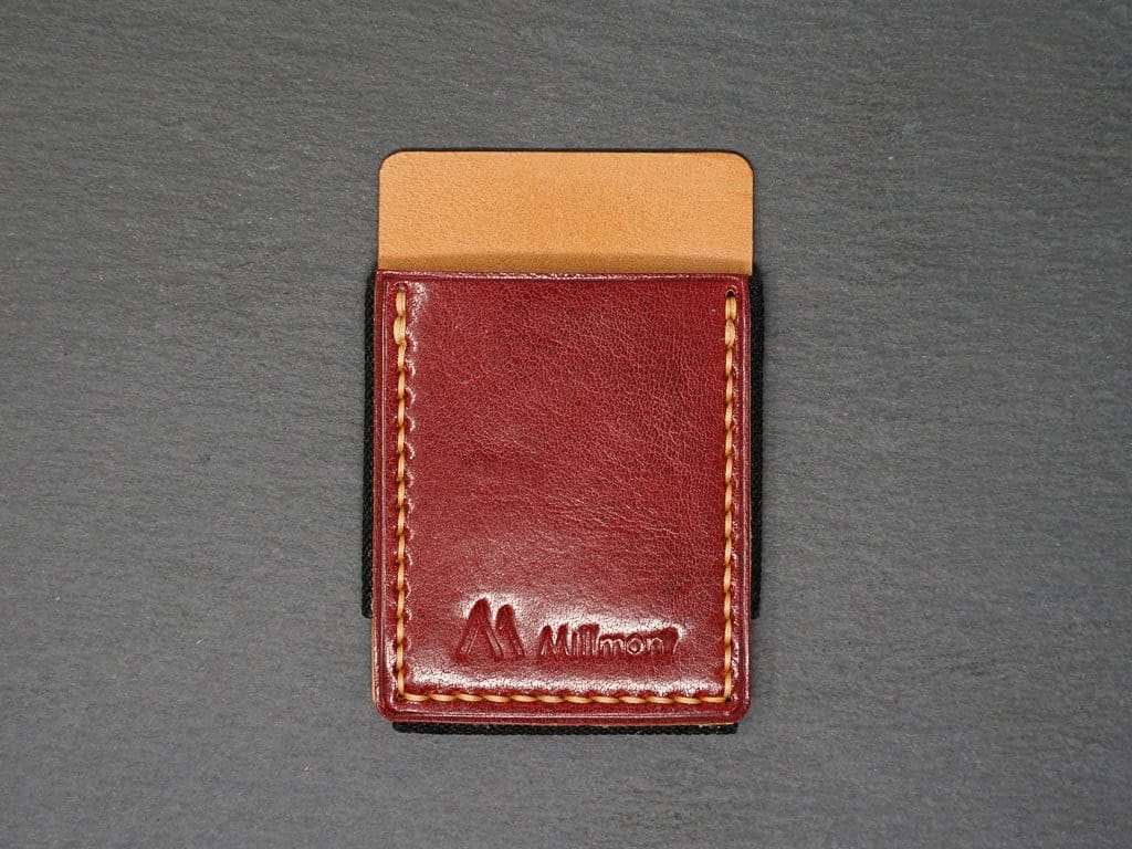 PHONE Wallet &lt;br&gt; Relaxed Collection&lt;br&gt;Red Polished with Gold Stitching