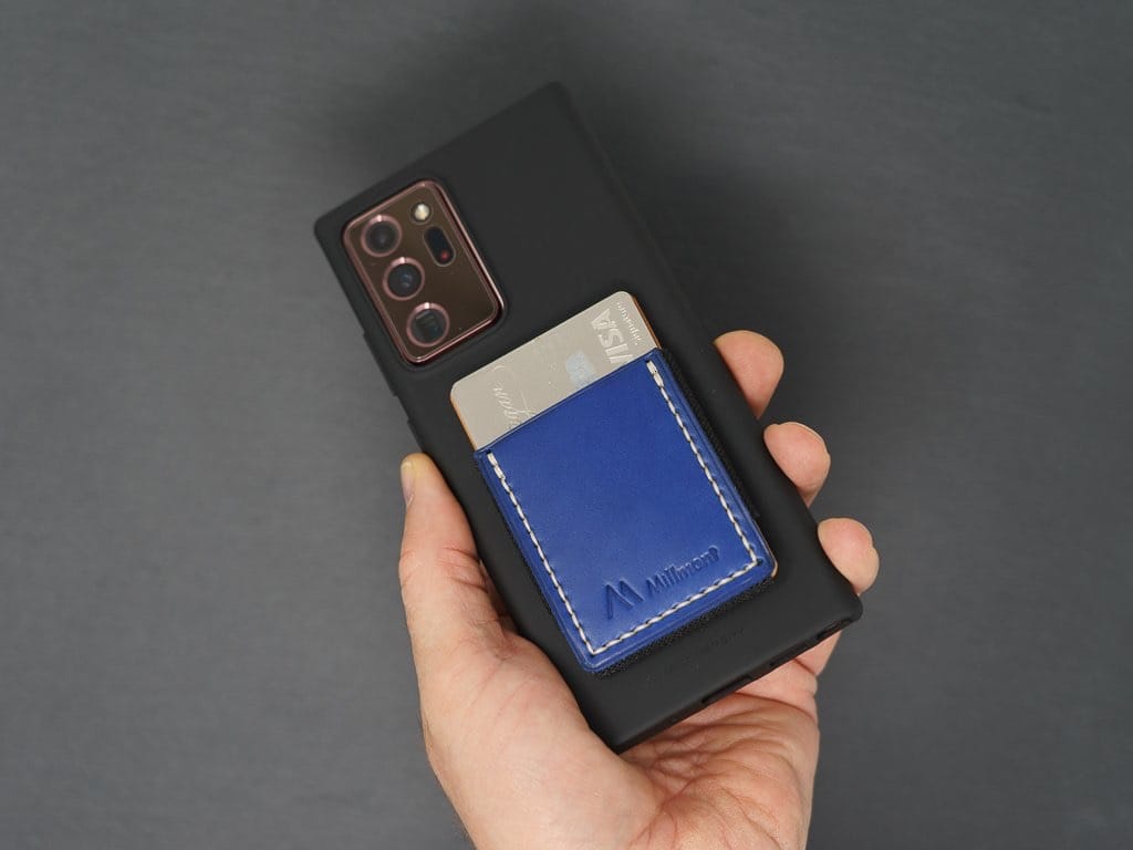 PHONE Wallet &lt;br&gt; Relaxed Collection&lt;br&gt;Blue with Natural Stitching
