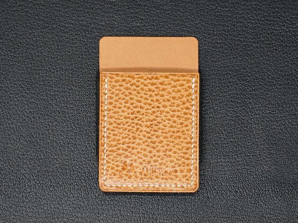 PHONE Wallet <br> Relaxed Collection <br> Natural Pebble with White stitching