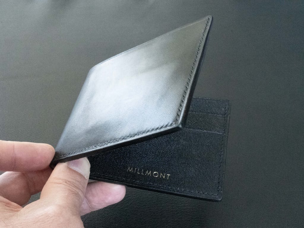 BILL FOLD 4 Wallet Signature Collection Box Calf Black with Black - Millmont