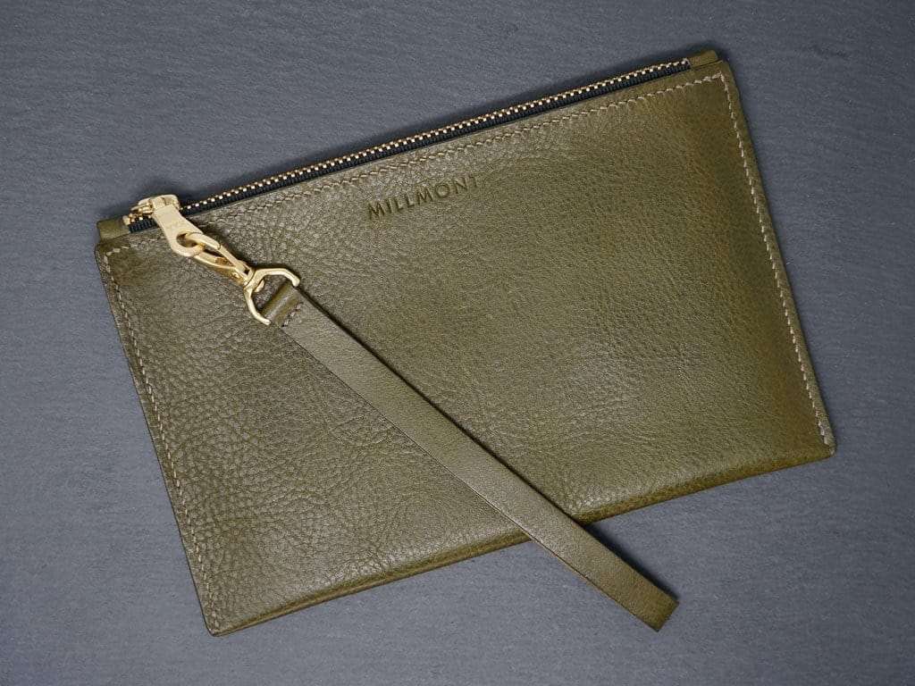 ZIP Pouch <br> Relaxed Collection<br>Olive Green